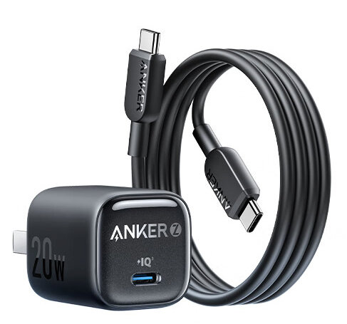 限移动端、京东百亿补贴：Anker 安克 A2698 冰点充电器 20W+C-C数据线 0.9m 45.78元（拍下立减、赠收纳袋）