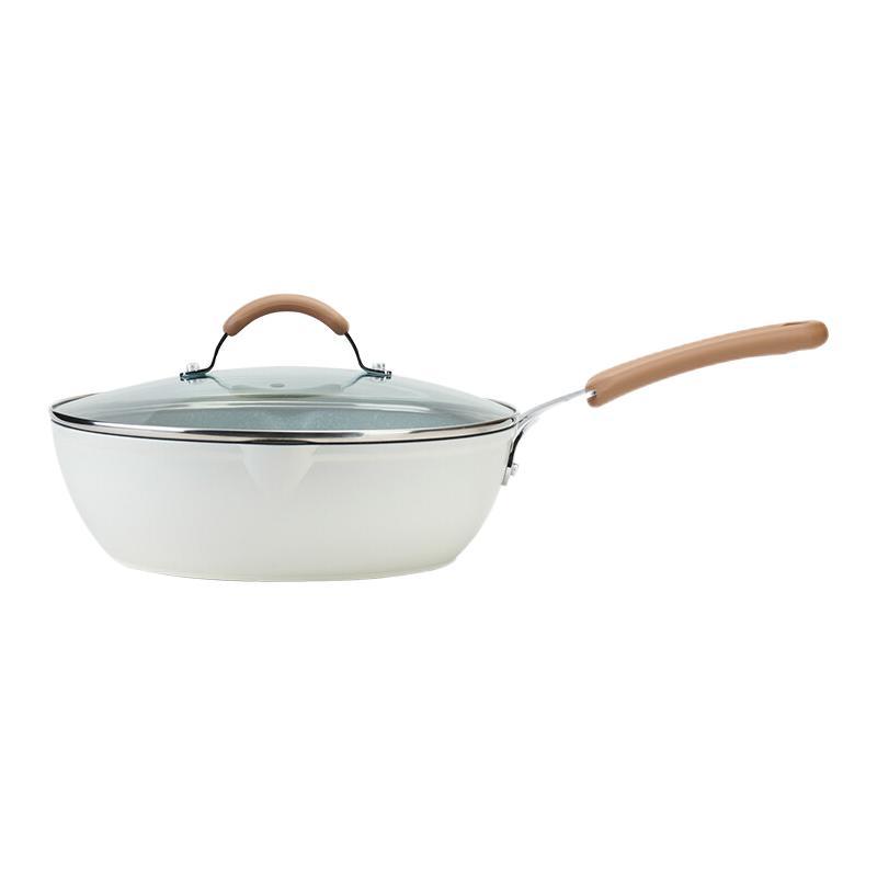 京东京造 复古珍珠白系列 麦饭石色不粘锅 28cm 券后51.65元