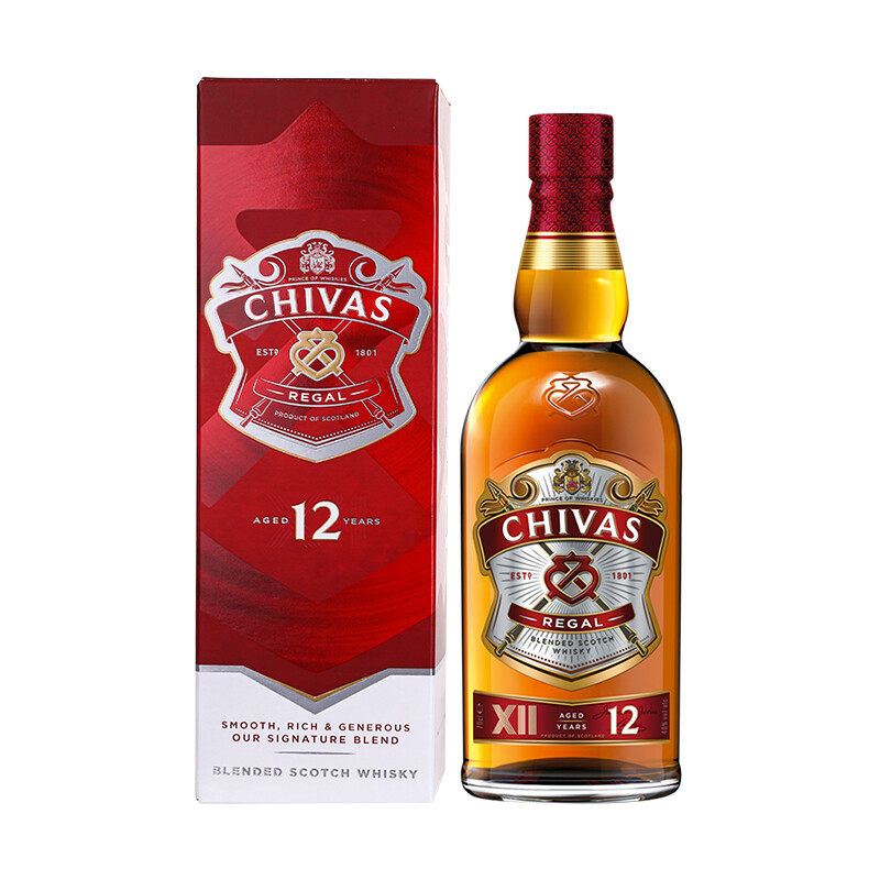 CHIVAS 芝华士 12年 调和 苏格兰威士忌 40%vol 700ml 182.11元