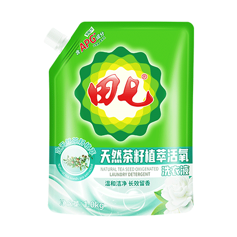 田七 天然茶籽洗衣液1kg袋装 除螨除菌低泡易洗 5.84元包邮（需试用）