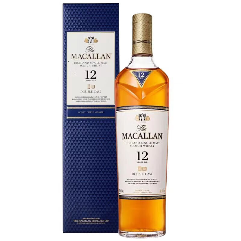 MACALLAN 麦卡伦 单一麦芽威士忌 英国钻双桶 353.23元