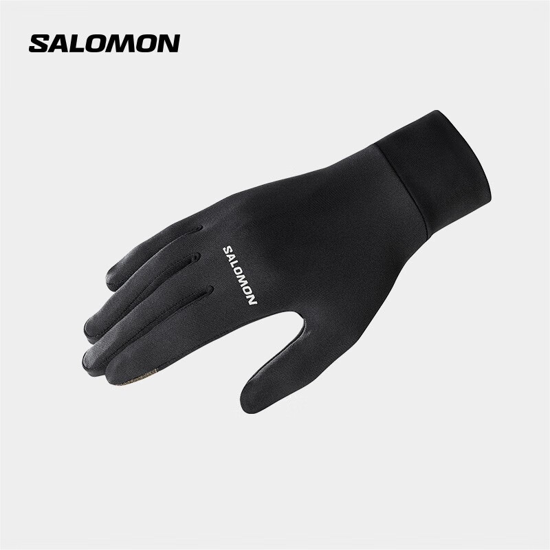 salomon 萨洛蒙 中性款 户外运动舒适保暖透气可触屏手套 CROSS WARM GLOVE 深黑色 C18976 L 298元