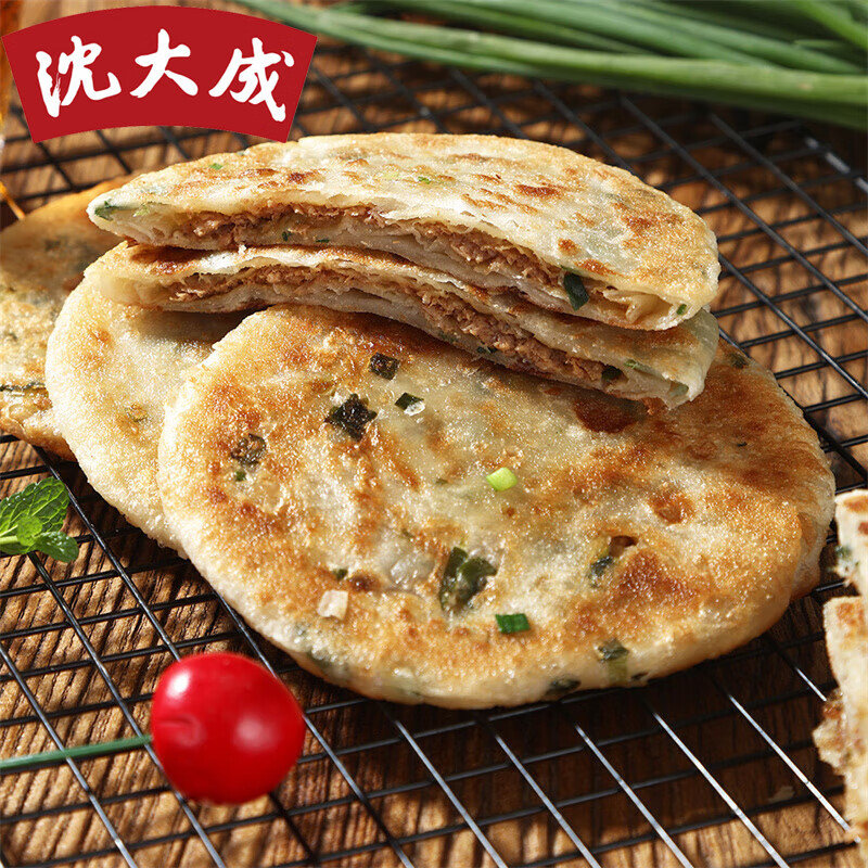 沈大成 牛肉馅葱油饼500g/5个 9.9元（需试用）