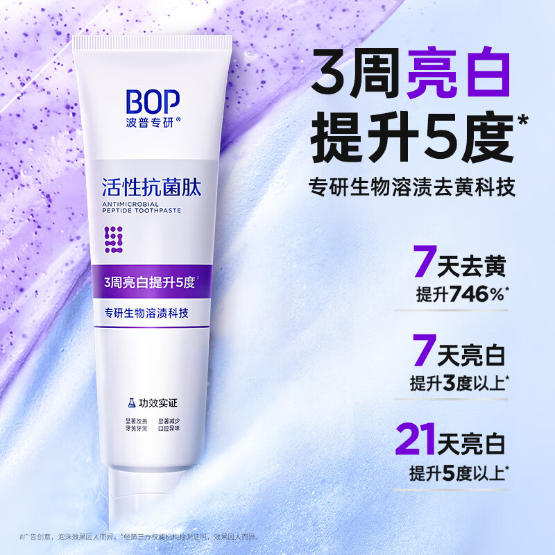 BOP 波普专研 美白牙膏 3支装 48.96元（需买2件，需用券）