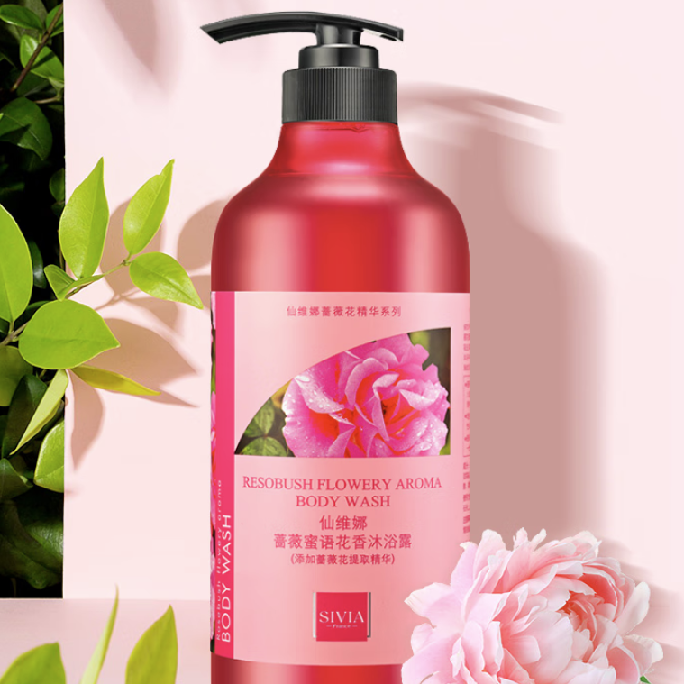 SIVIA 仙维娜 蔷薇花精华系列 蔷薇蜜语花香沐浴露 750ml 18.04元（需买2件，需用券）