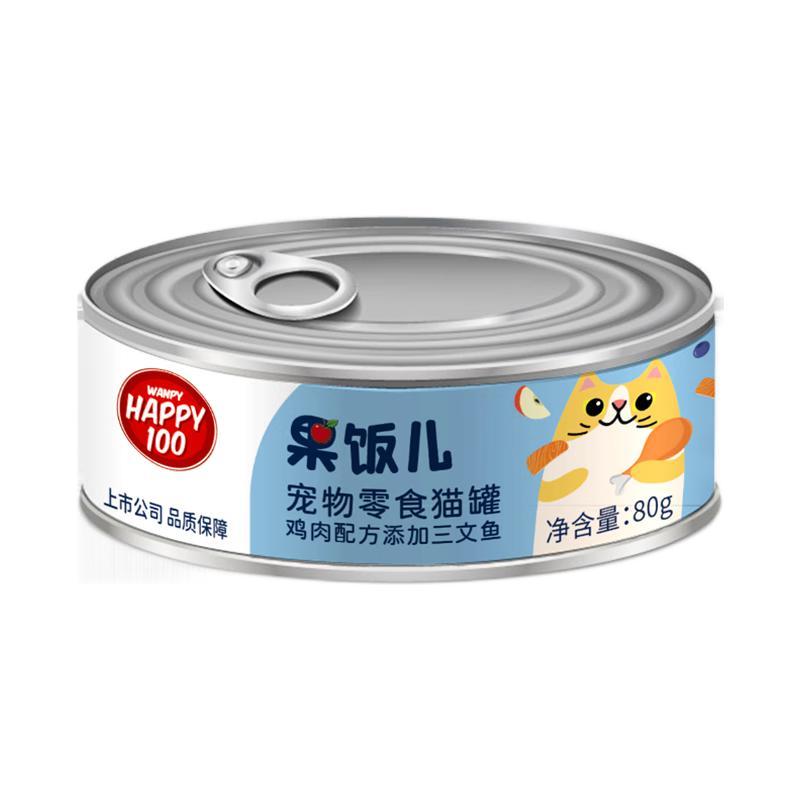 Wanpy 顽皮 果饭儿系列 鸡肉三文鱼猫罐头 80g 2.9元