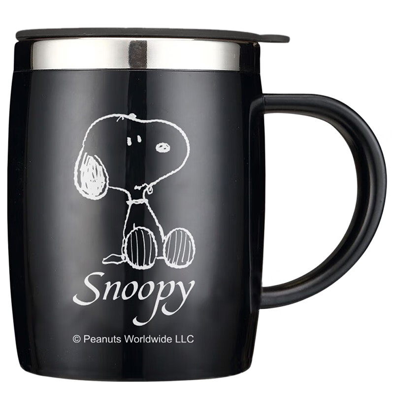 限移动端、京东百亿补贴：SNOOPY 史努比 DP-5002H 保温杯 420ml 黑色 25.9元