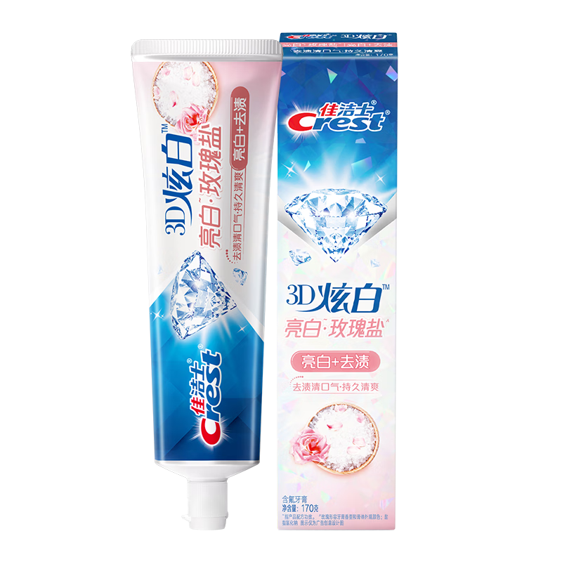 Crest 佳洁士 3D炫白玫瑰盐牙膏 170g 6.9元