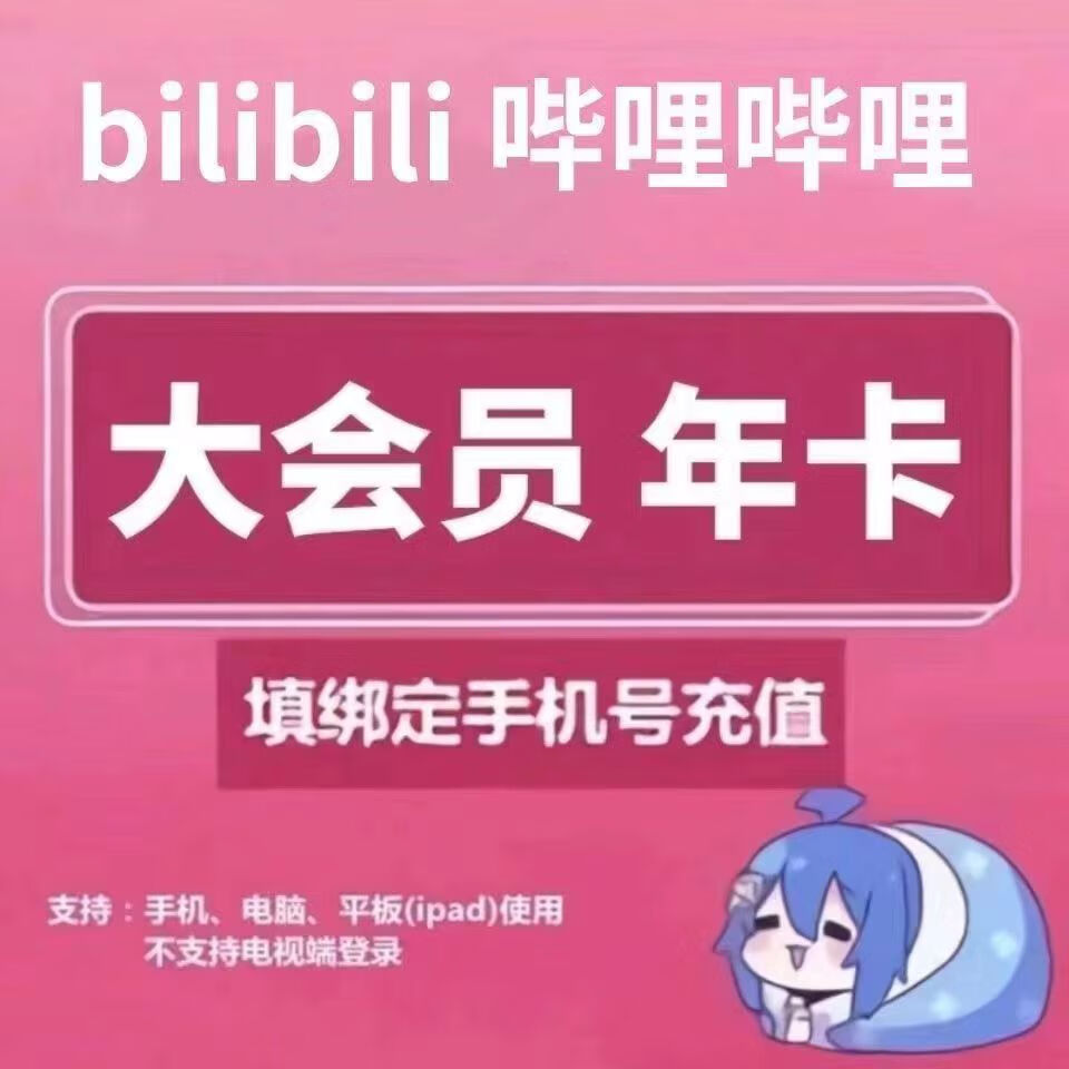 bilibili 哔哩哔哩 大会员年卡 12个月 券后112元