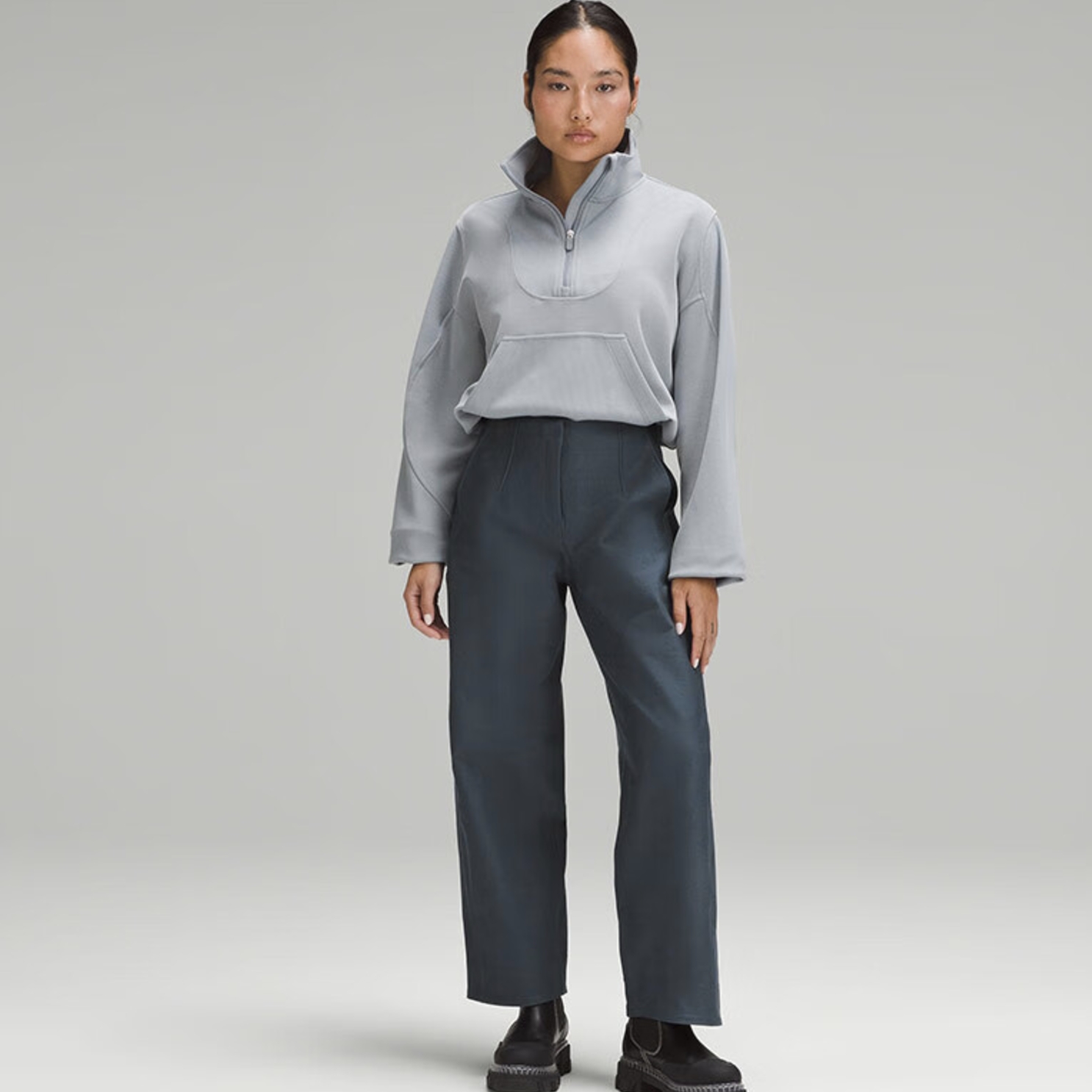lululemon 丨Utilitech™ 女士 7/8 长度直筒中腰长裤 LW5FYZA 铁蓝 480元