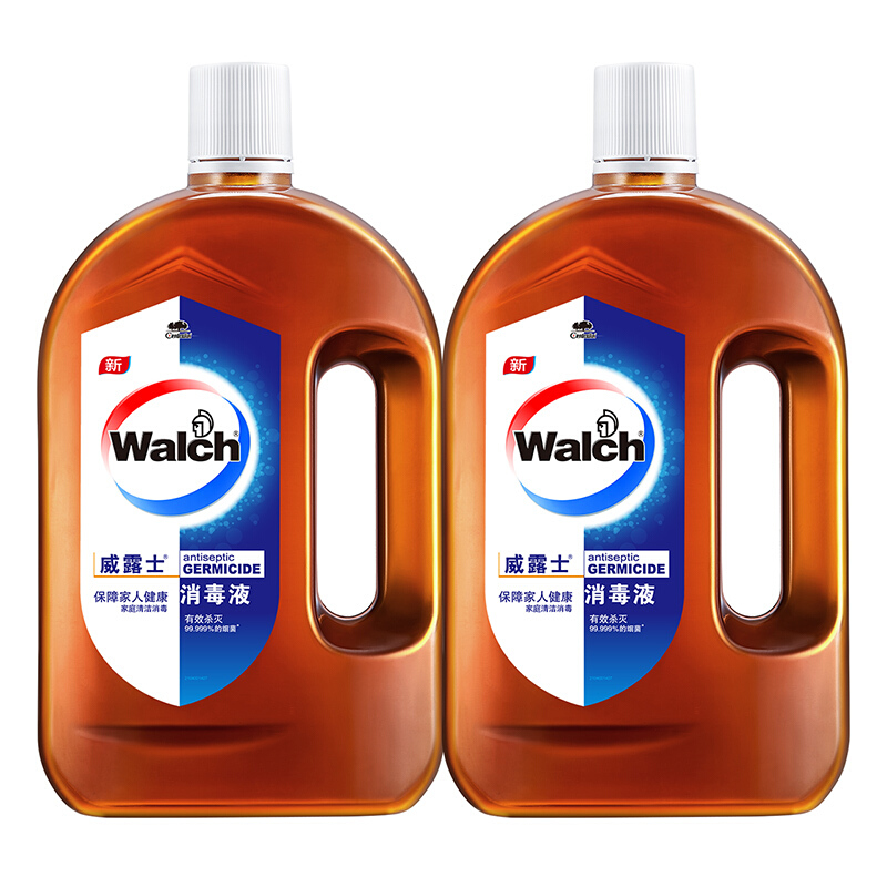 限移动端：Walch 威露士 消毒液1.6Lx2衣物除菌消毒水宠物环境杀菌非84酒精可配洗衣液使用 128元