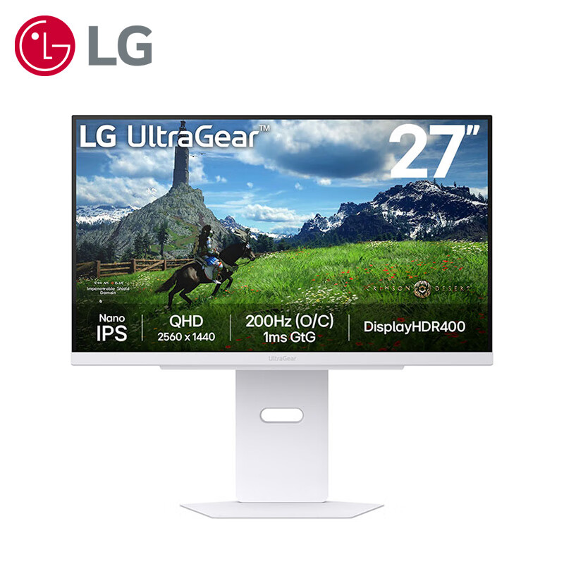 LG 乐金 27GS86Q 27英寸 IPS G-sync FreeSync 显示器（2560×1440、180Hz、98%DCP-P3、HDR400） 1944.38元