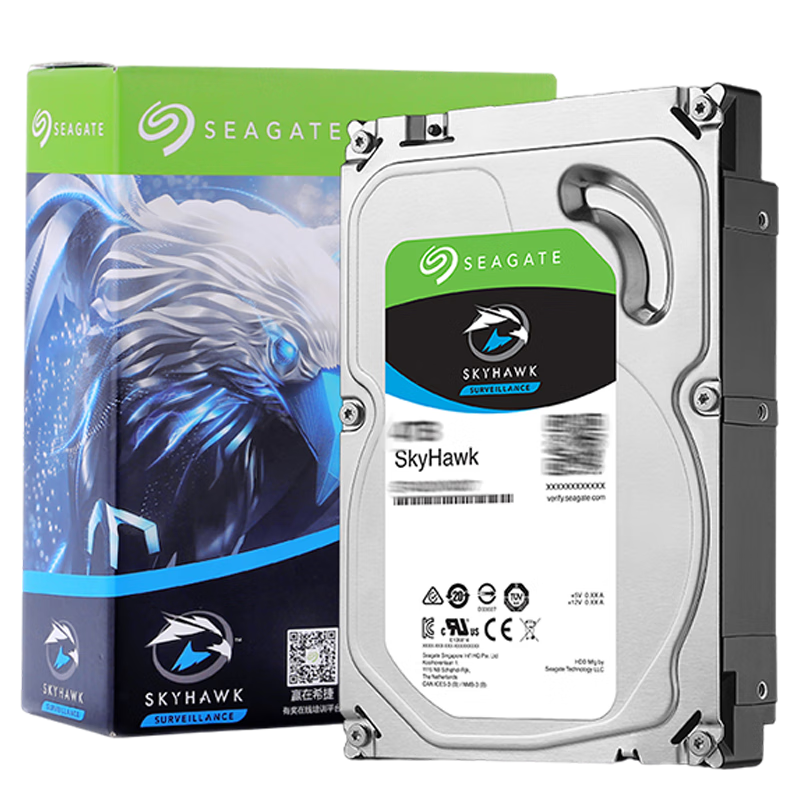 百亿补贴、PLSU会员：希捷 SEAGATE 监控硬盘 酷鹰系列 SATA接口 3.5英寸 4TB ST4000VX016 537.65元