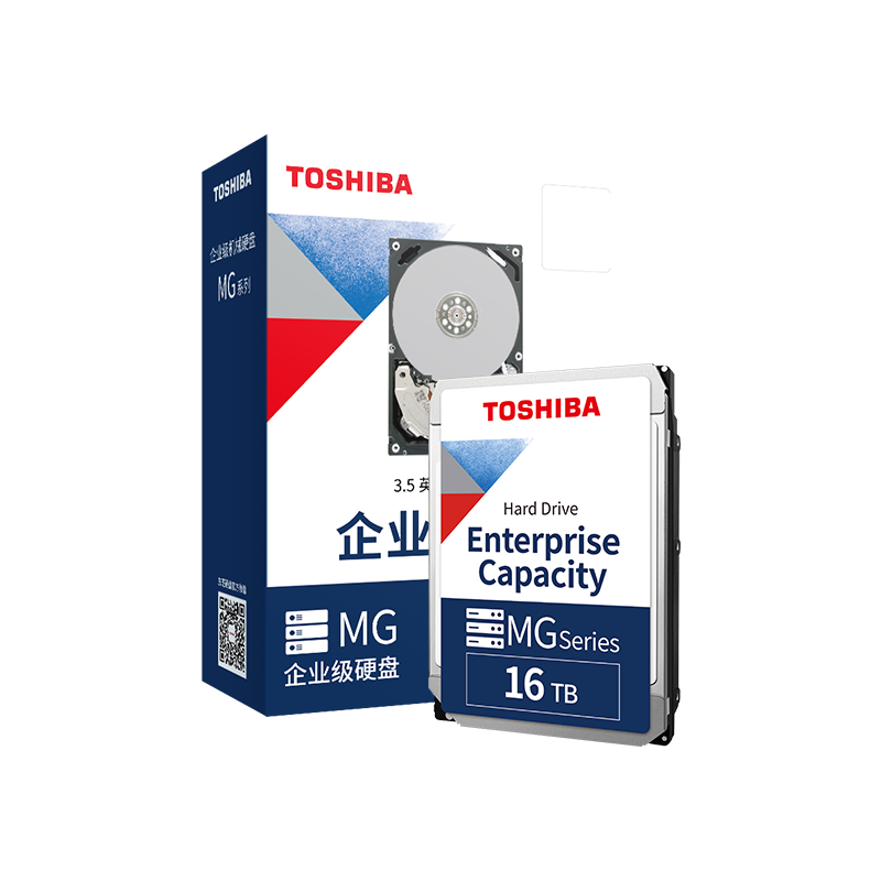 PLUS会员：(TOSHIBA)东芝 16TB 7200转 512M SATA接口 企业级硬盘(MG08ACA16TE) 1869.01元包邮