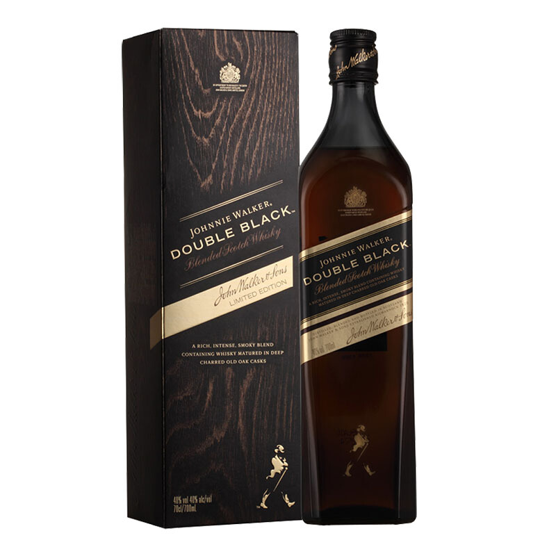 限移动端：JOHNNIE WALKER 尊尼获加 威士忌进口洋酒 黑牌黑方红牌红方醇黑雪莉桶 帝亚吉欧 尊尼获加醇黑黑方700mL1瓶无盒 143元