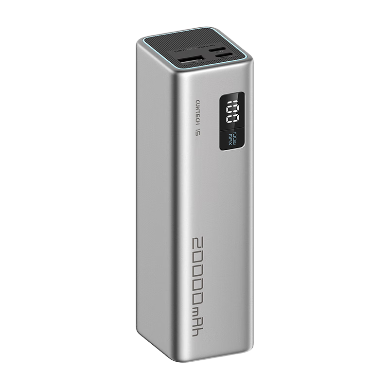 20点开始、PLUS：CukTech 酷态科 PB200 15号电能柱SE 移动电源 银色 20000mAh Type-C 100W 207.86元 包邮