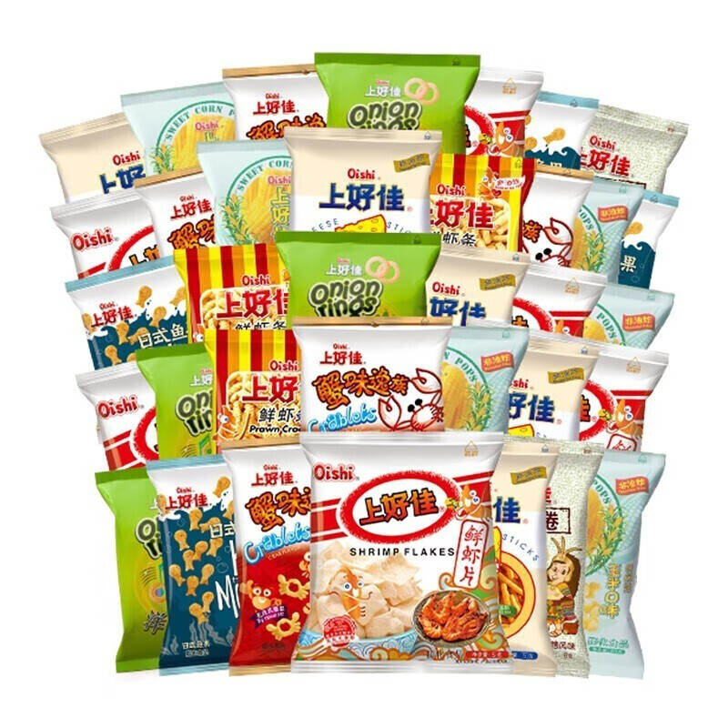 Oishi 上好佳 薯片零食组合 42包 券后16.75元
