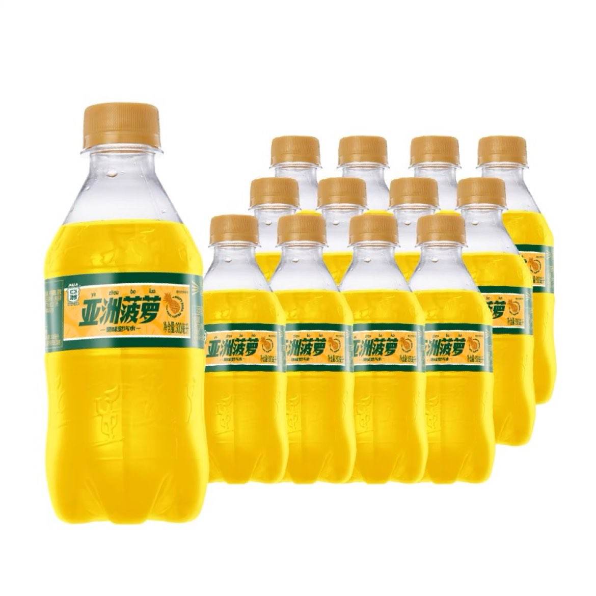 临期：亚洲（ASIA）菠萝果味汽水饮料300ml*12瓶 （25年1月） 9.85元包邮