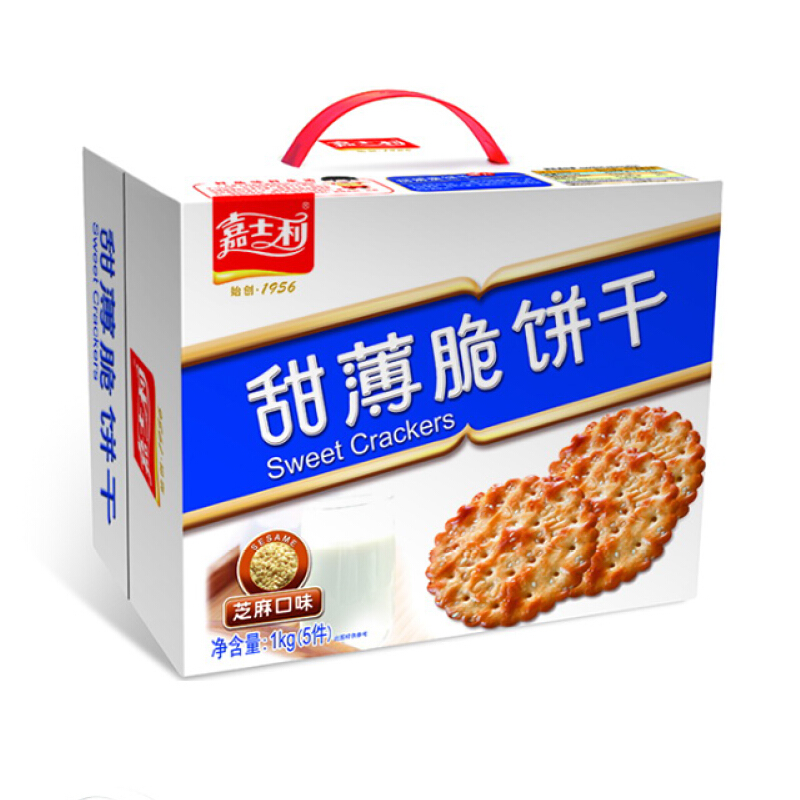 嘉士利 甜薄脆饼干 芝麻味 1kg 券后21.5元