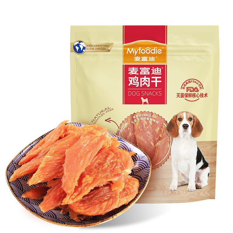 Myfoodie 麥富迪 狗零食 雞肉干 400g 30元