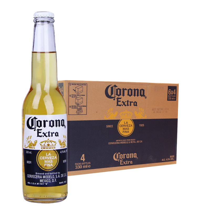 Corona 科罗娜 特级拉格啤酒 355ml*24瓶 券后127.55元