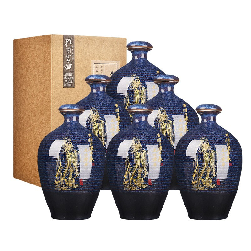 限移動(dòng)端：孔府家酒 孔府家 彩陶 52%vol 濃香型白酒 500ml*6瓶 268元