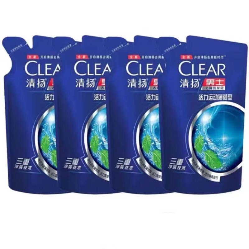 CLEAR 清扬 洗发露 活力运动薄荷型200g*4袋 新老包装随机发 18.9元