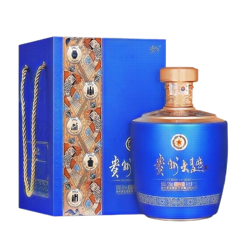 PLUS会员：茅台 贵州大曲 53度酱香型 1.5L 1坛 大曲似水流年 591.56元（入会再返10元京豆）