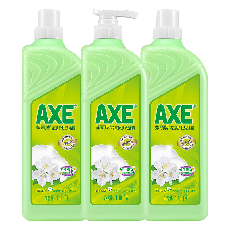 AXE 斧頭牌 斧頭 花茶護(hù)膚洗潔精 茉莉茶香 1.18kg*3瓶 券后26.01元