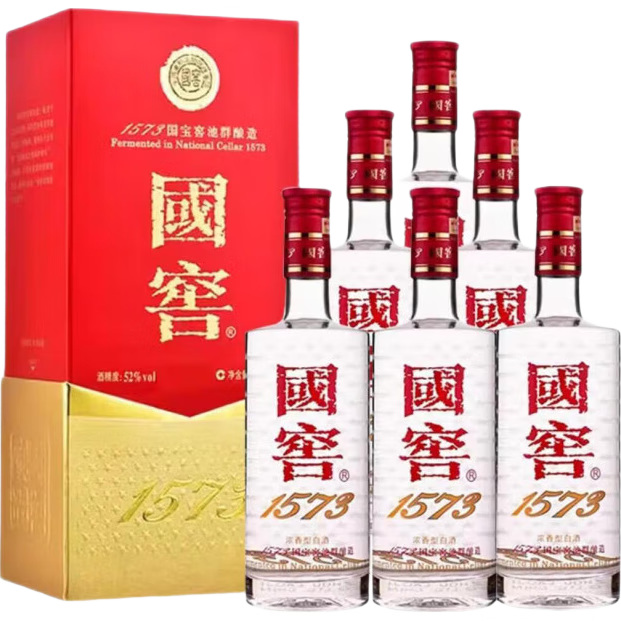 京東百億補(bǔ)貼：國窖1573 經(jīng)典 52度 濃香型白酒 580ml*6瓶 整箱裝 5448.86元 包郵