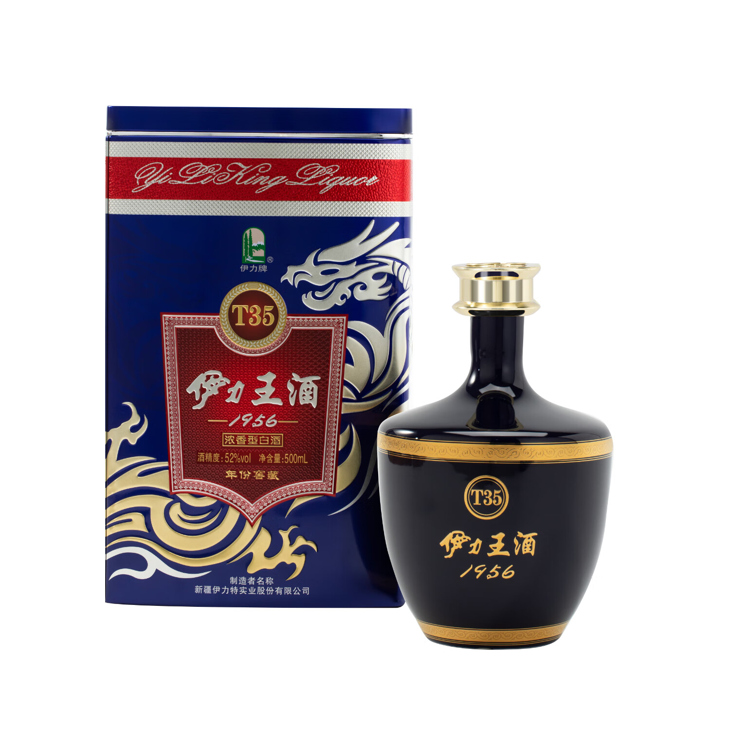 YILITE 伊力特 伊力王酒 藍(lán)王T35 52%vol 濃香型白酒 500ml 單瓶裝 414.41元（需買(mǎi)2件，需用券）