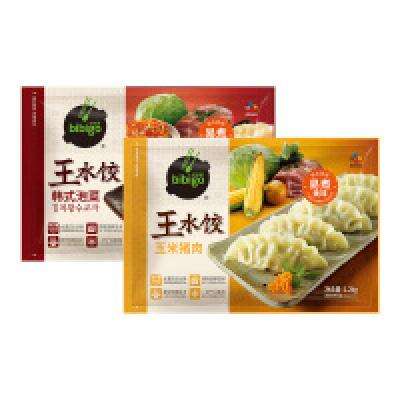 百億補(bǔ)貼：必品閣王水餃2400g（玉米+泡菜）早餐夜宵速凍餃子 59.8元