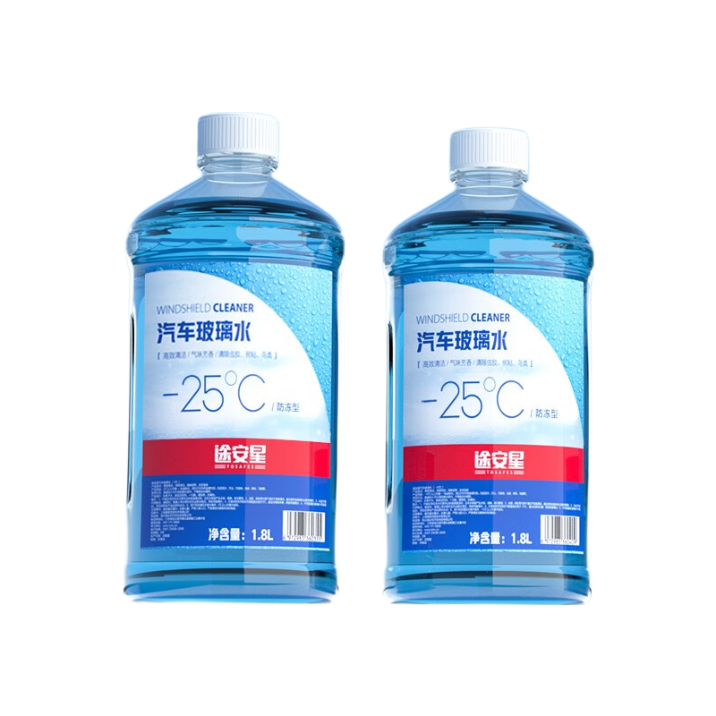 TUHU 途虎 冬季汽車玻璃水 -25℃（2L*2瓶裝） 券后14.9元