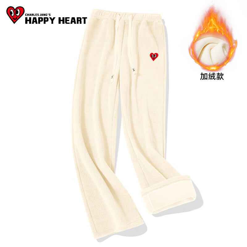 CHARLES JANG\'S HAPPY HEART 查爾斯桃心 女士加絨休閑褲+棉服外套+加絨打底衫 券后65.23元