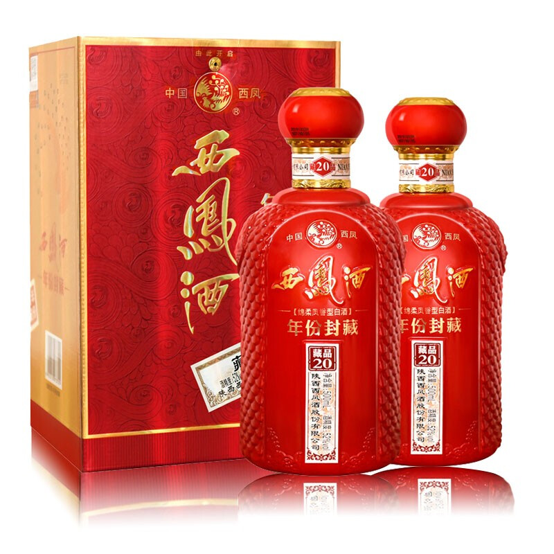 西鳳酒 年份封藏 52度 鳳香型白酒 500ml*6瓶 388元