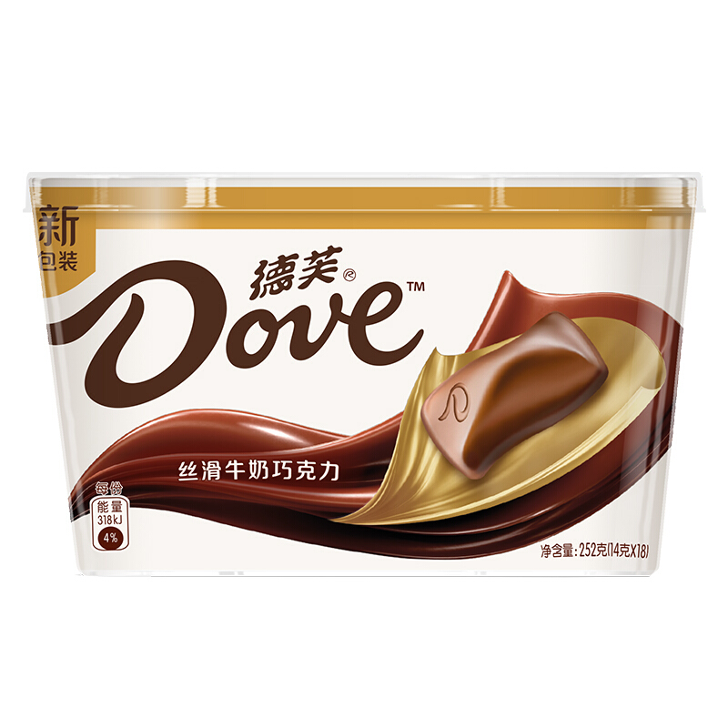 Dove 德芙 丝滑牛奶巧克力 252g 27.9元