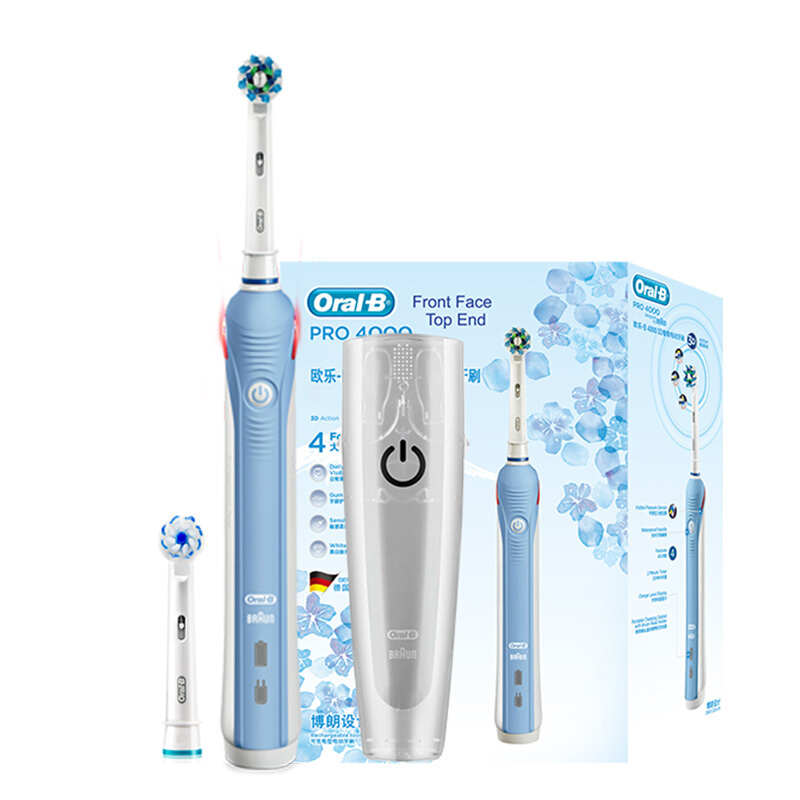 Oral-B 歐樂(lè)B 成人電動(dòng)牙刷成人P4000深度清潔牙齦按摩3D聲波旋轉(zhuǎn)擺動(dòng)P系列圓頭送男友送女友情侶送禮贈(zèng)生日禮物 299元