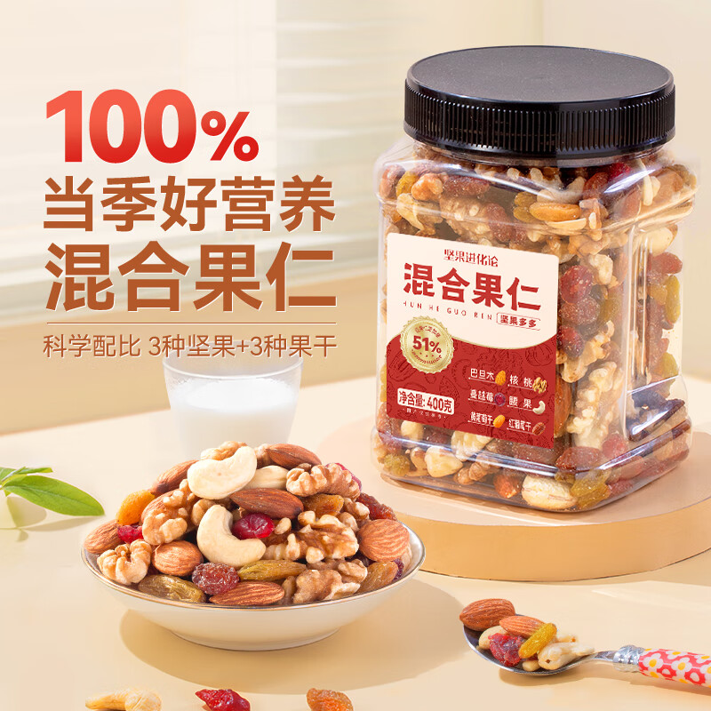 ChaCheer 洽洽 混合堅果果干休閑零食 400g/罐 ￥16.9