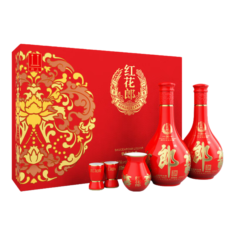 PLUS會員：郎酒 紅花郎10 醬香型 白酒 53度 500ml*2瓶禮盒 3盒套裝 1600.8元（需湊單）