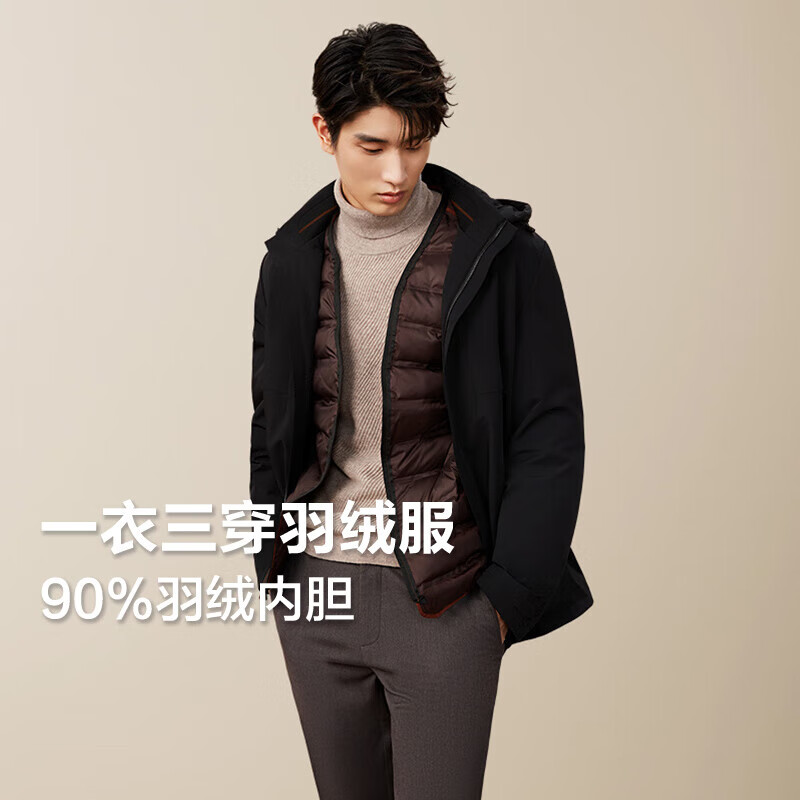 紅豆男裝 紅豆羽絨服男24秋冬新款休閑男式工裝加厚外套男 431.99元