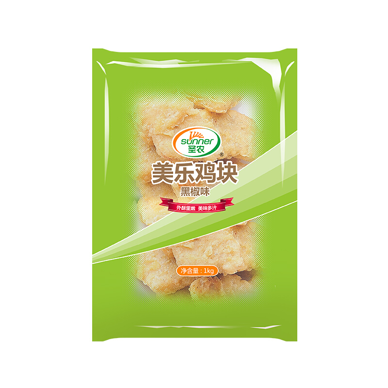 圣農(nóng) 美樂(lè)雞塊 黑椒味 1kg 20.86元