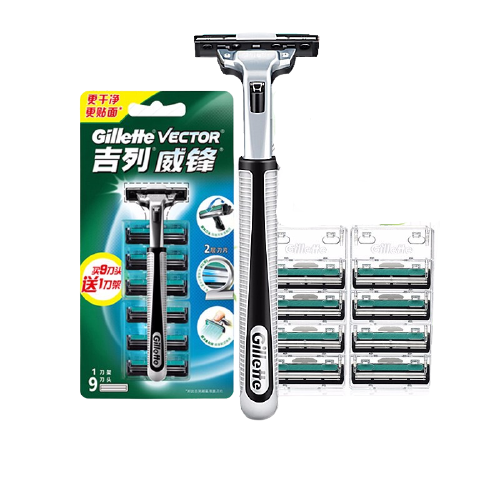 Gillette 吉列 威鋒經(jīng)典手動剃須刀 1刀架+9刀頭 18.9元