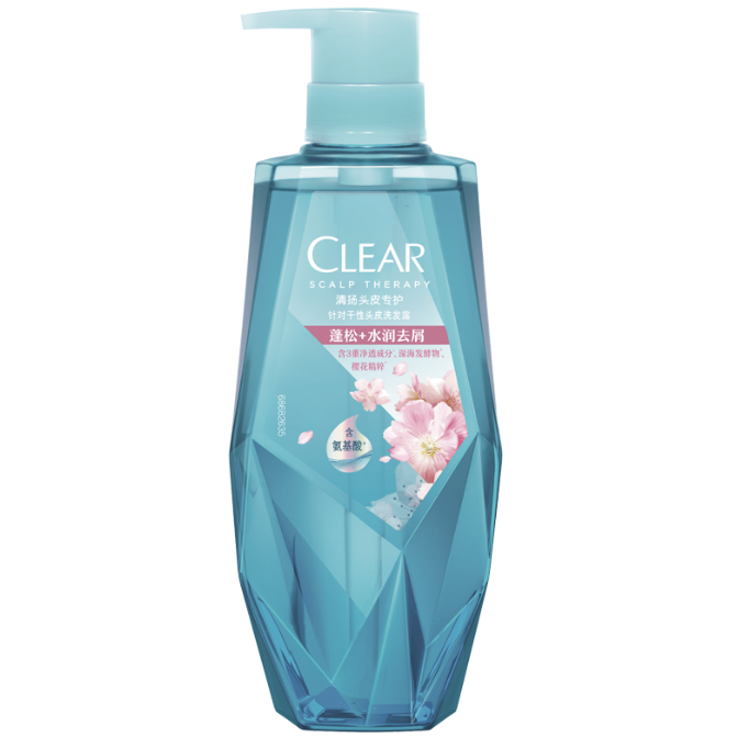 CLEAR 清揚 植覺頭皮護(hù)理水潤蓬松型去屑洗發(fā)露380g 15.74元