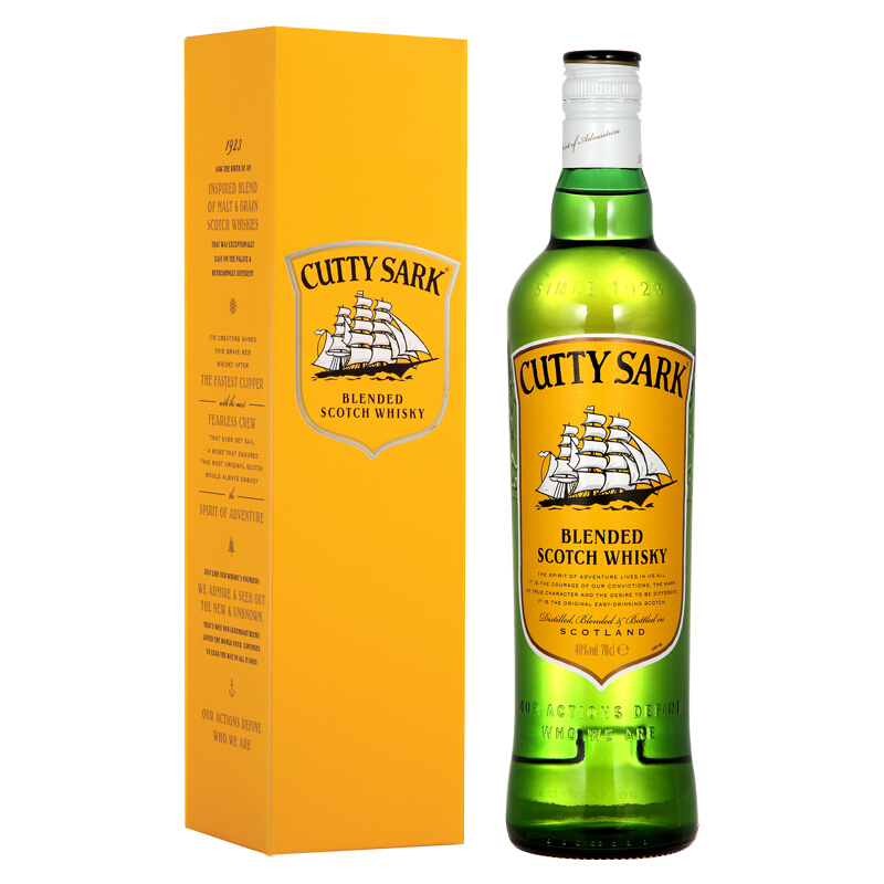 Cutty Sark 順風(fēng) 蘇格蘭 調(diào)和威士忌 40%vol 700ml 75元