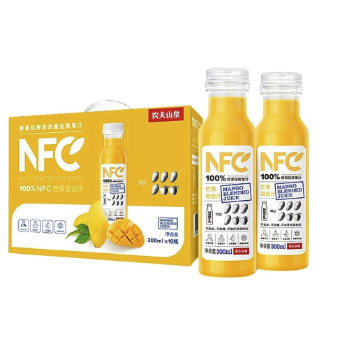 NONGFU SPRING 農(nóng)夫山泉 NFC果汁飲料芒果混合汁300ml*10瓶 券后49.61元