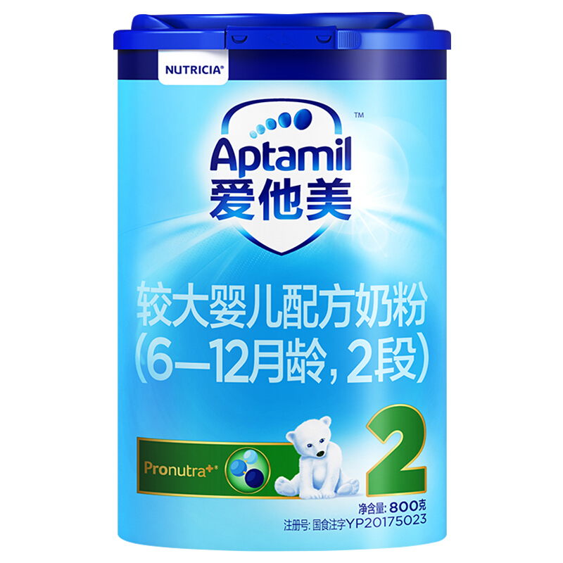 Aptamil 爱他美 经典版 较大婴儿奶粉 国行版 2段 800g 109元