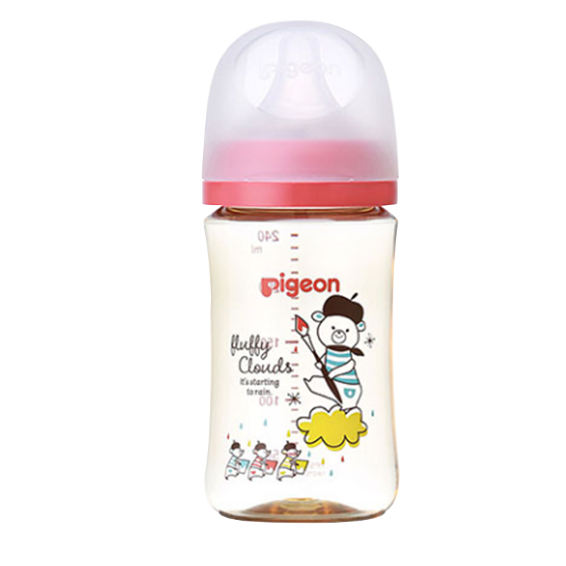 貝親（Pigeon）新生兒嬰兒PPSU奶瓶3代 240ml 自帶M號(hào) 60元（需領(lǐng)券）