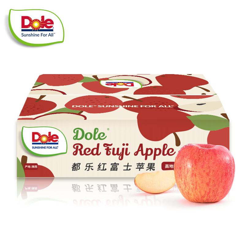 Dole 都樂 陜西富士 12粒禮盒 5斤裝 75-80mm *2件 39元（合19.5元/件）