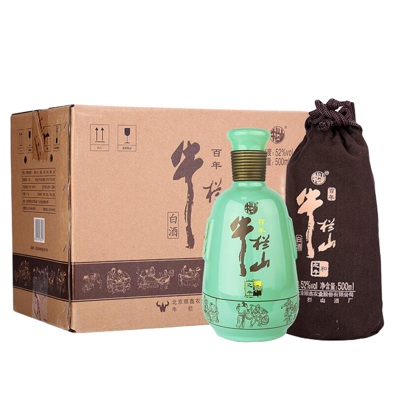 牛欄山 和之牛 濃香型白酒 52度 500ml*6瓶 整箱裝內(nèi)含禮袋 年貨節(jié)送禮 389.81元