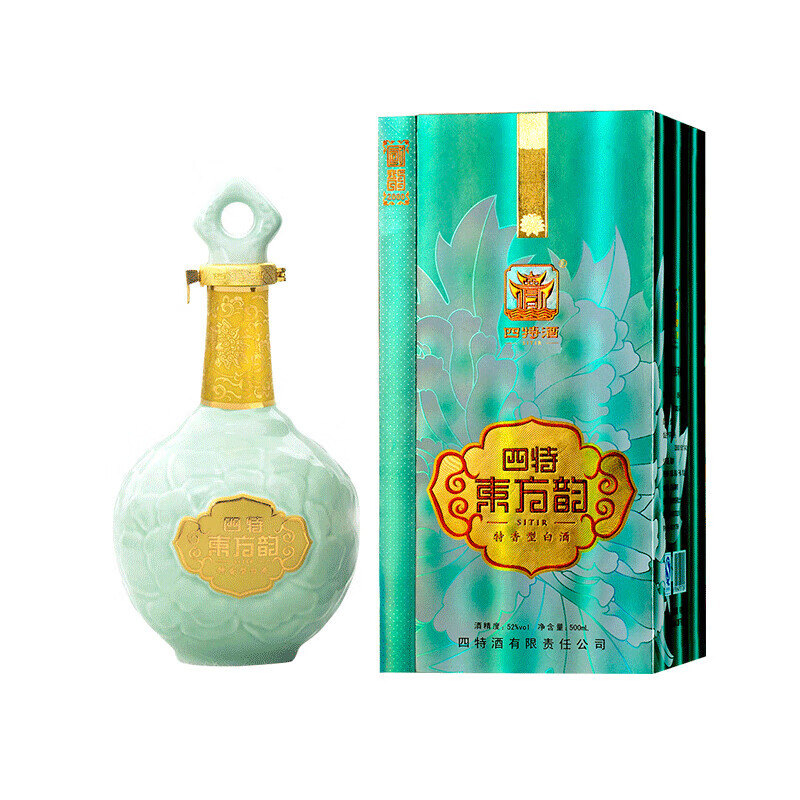 預(yù)售：四特東方韻 國韻 52度 特香型白酒 500ml 單瓶裝 480元 包郵（定金10元，可抵58元）